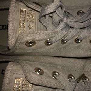 Gray & Gold Converse Sneakers